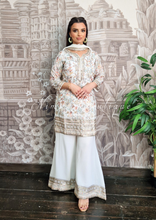 Luxury White Embroidered Sharara Suit (10-12)