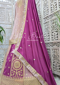 Luxury Mauve & Violet Lehnga Suit (Size 12-14)