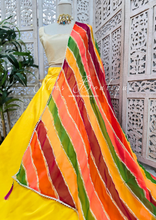 Multicolour Stripe Georgette Dupatta/Chunni (8)