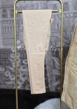 Nims Boutique Indira light gold raw silk strap pajami suit sizes 4-18