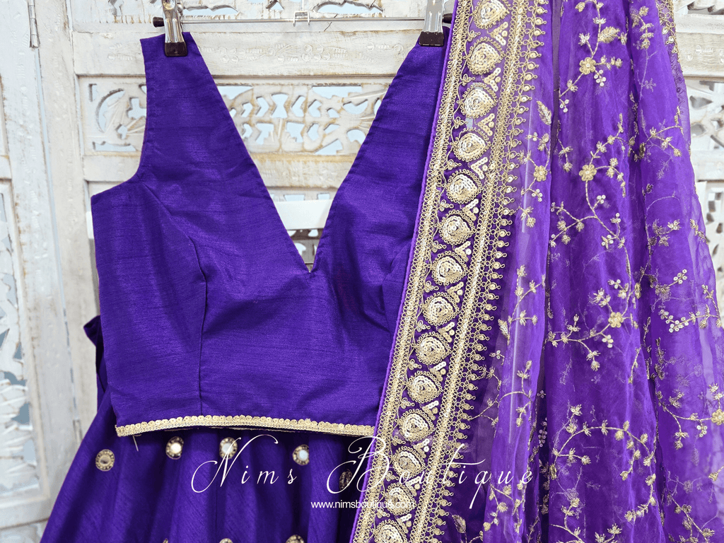 Nims Boutique Rupa Cadbury Purple Luxury Silk V Neck Blouse size 4-22