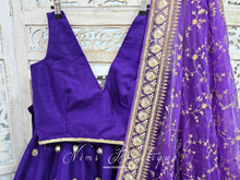 Rupa Cadbury Purple Luxury Silk V Neck Blouse (size 4-22)