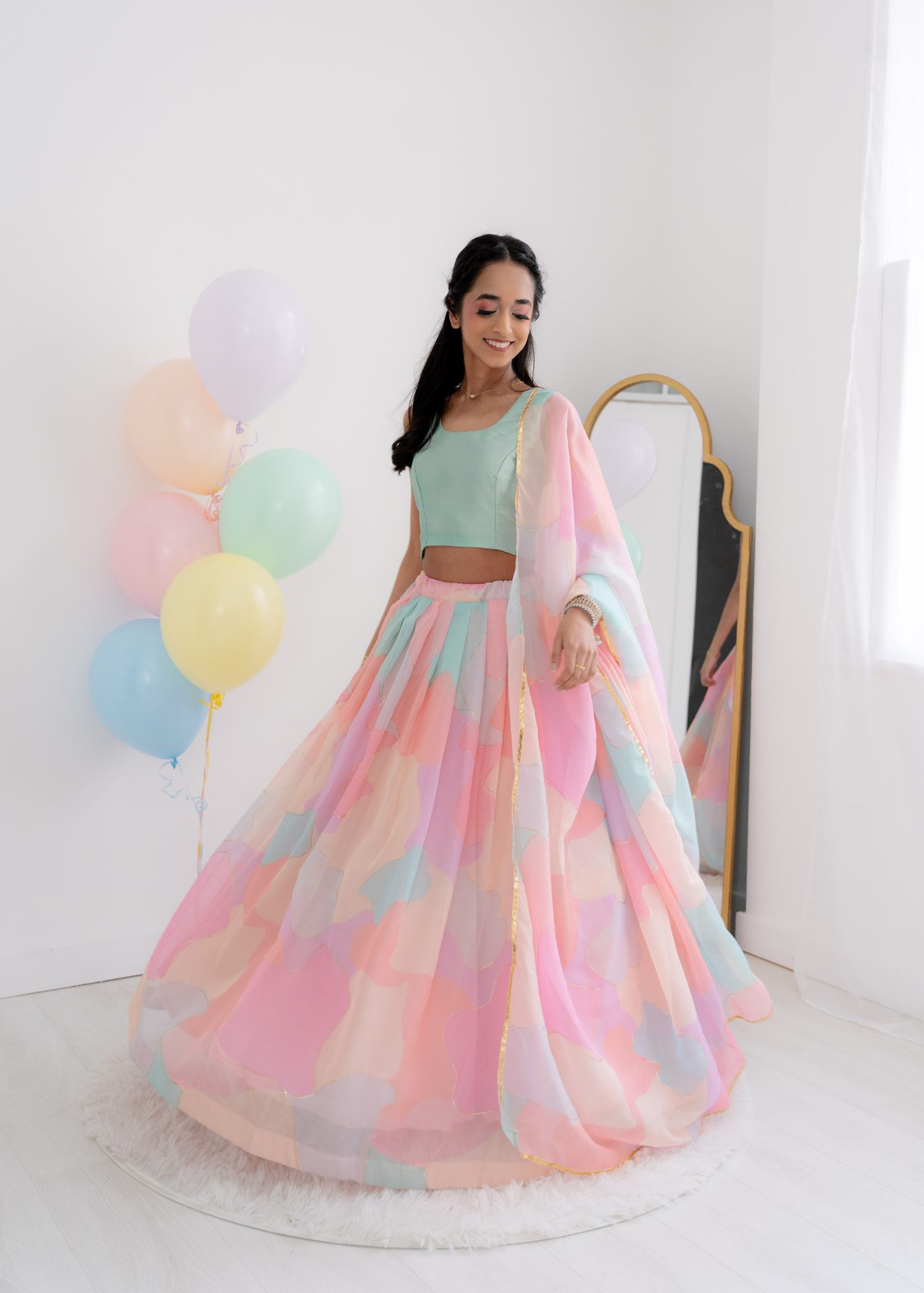 Candy Pastel skirt/lehnga (size 4-18)