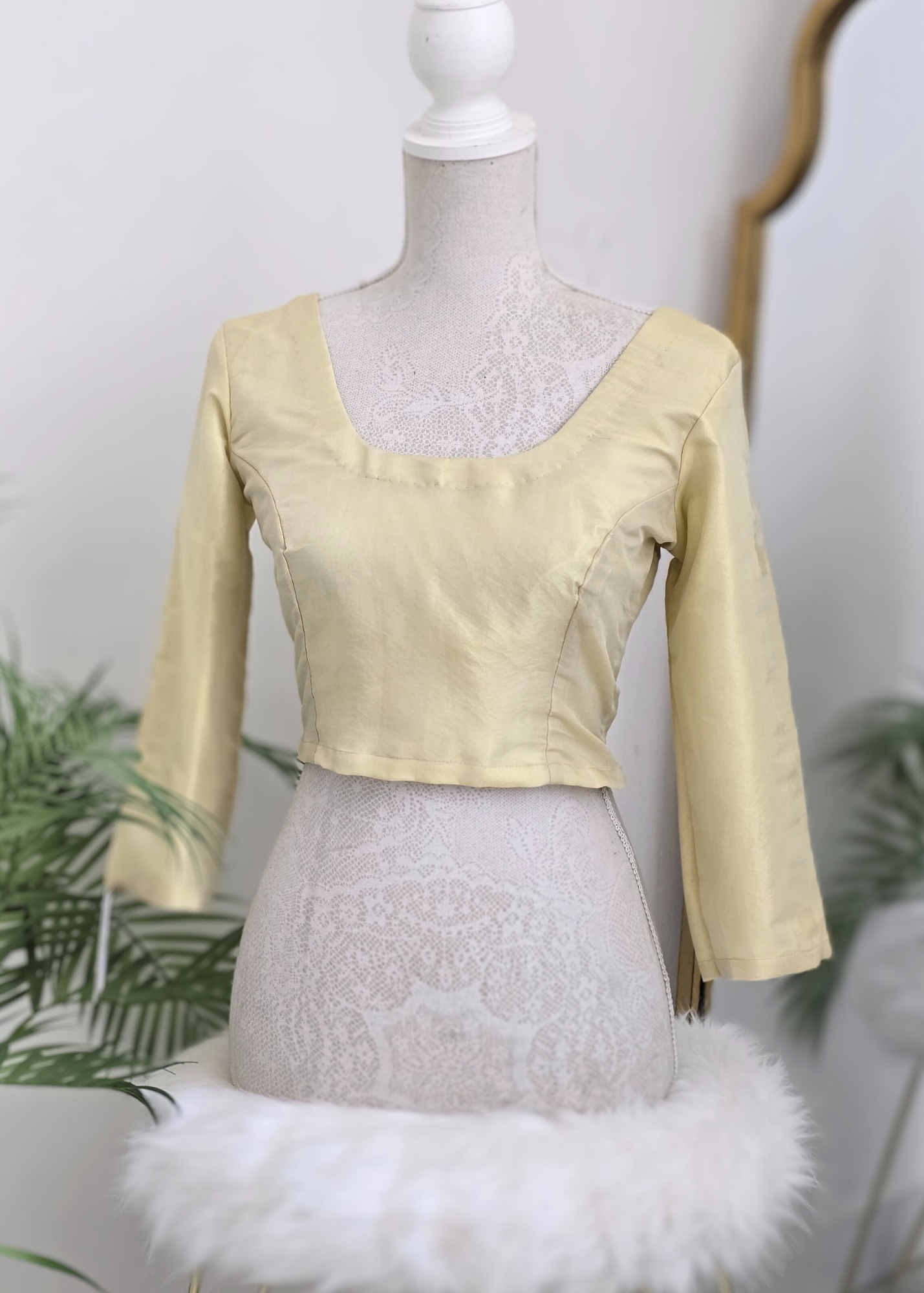 Gold Shimmer Blouse with long sleeves (8-16)