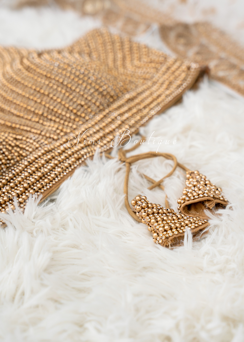 Isla NB Luxury Gold Bead Blouse (one size)