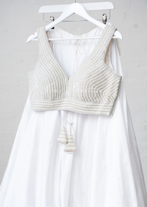 Isla NB Luxury White Bead Blouse (one size)