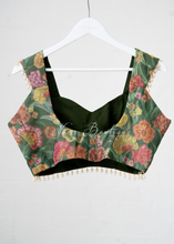 Willow NB Green Floral Blouse (one size)