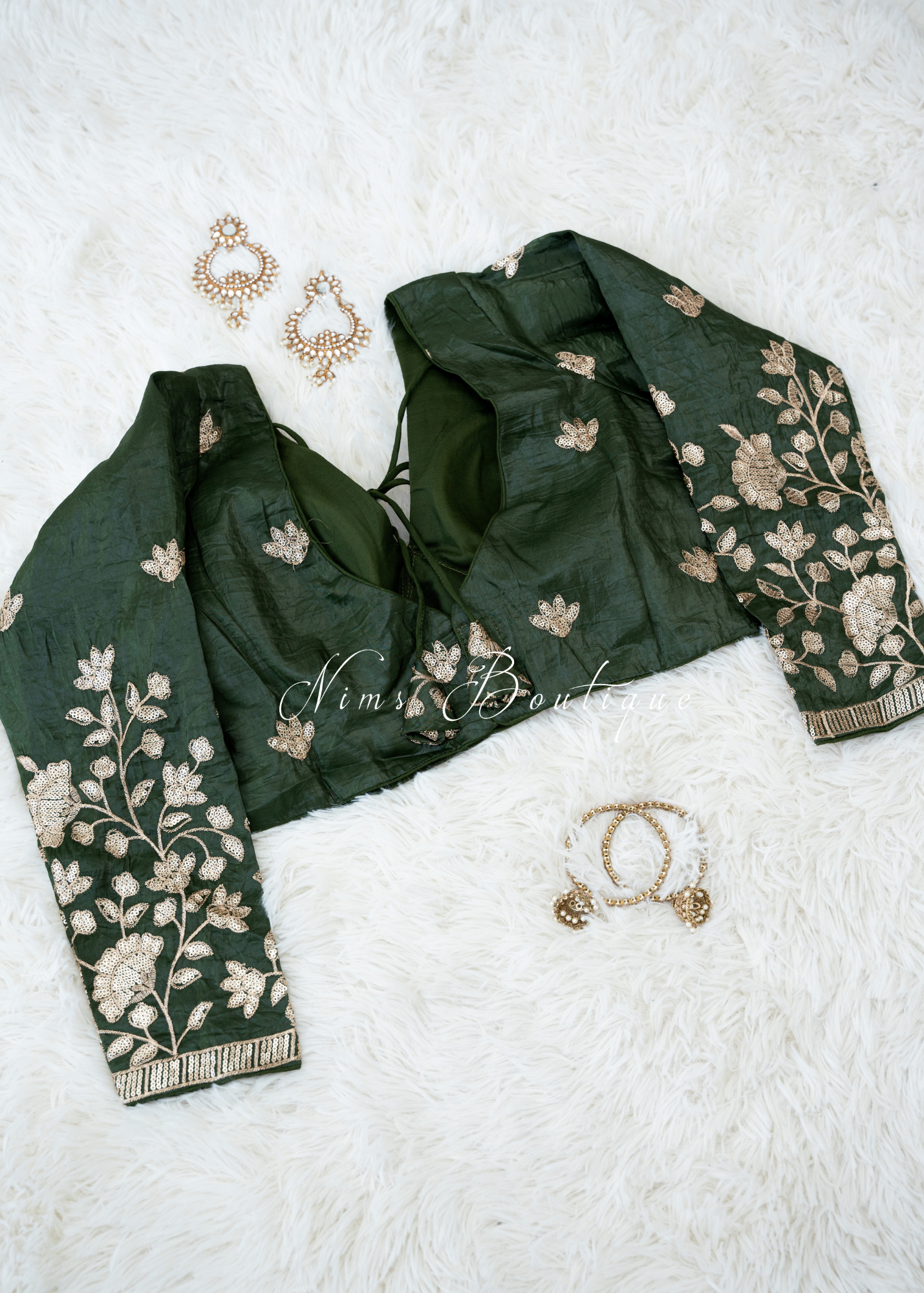 Freya NB Green Long Sleeve Blouse (one size)