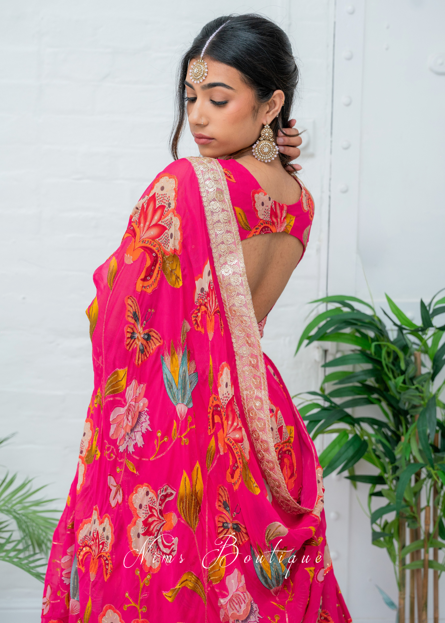 Lilliana Hot Pink Dupatta/Chunni