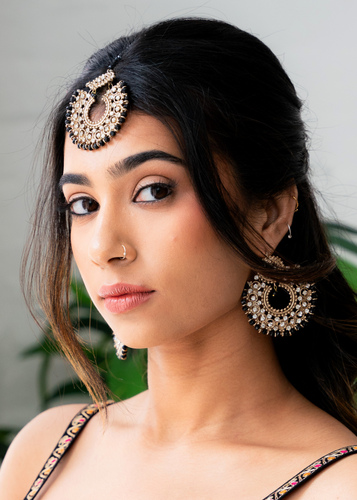Royal Black Chand Tikka Set