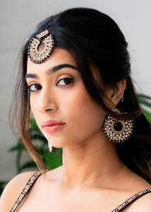 Royal Black Chand Tikka Set