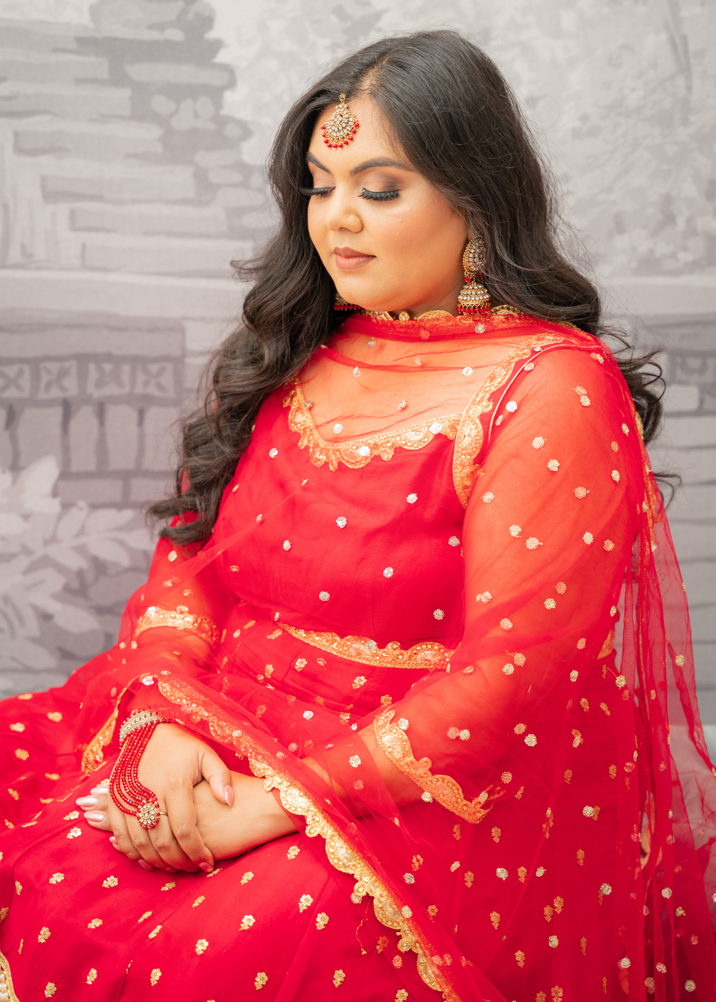 Royal Red Chumke & tikka set