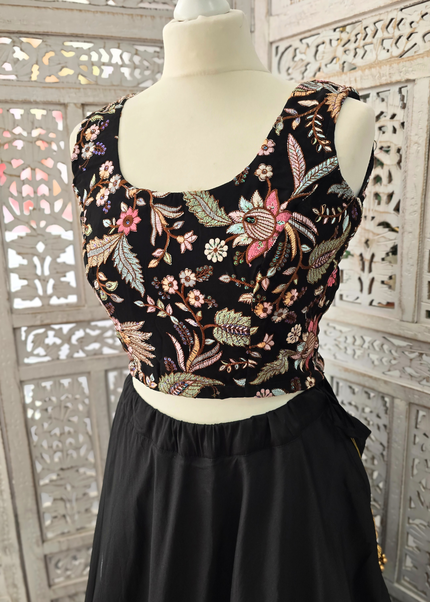 Luxury Sarika Black Sleeveless Blouse (size 4-20)