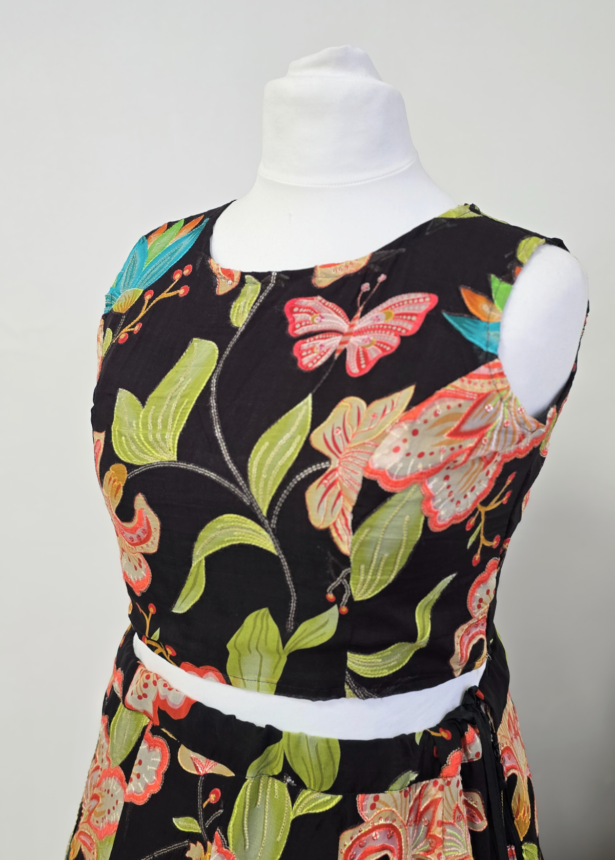 Lilianna Black Brights Floral Blouse