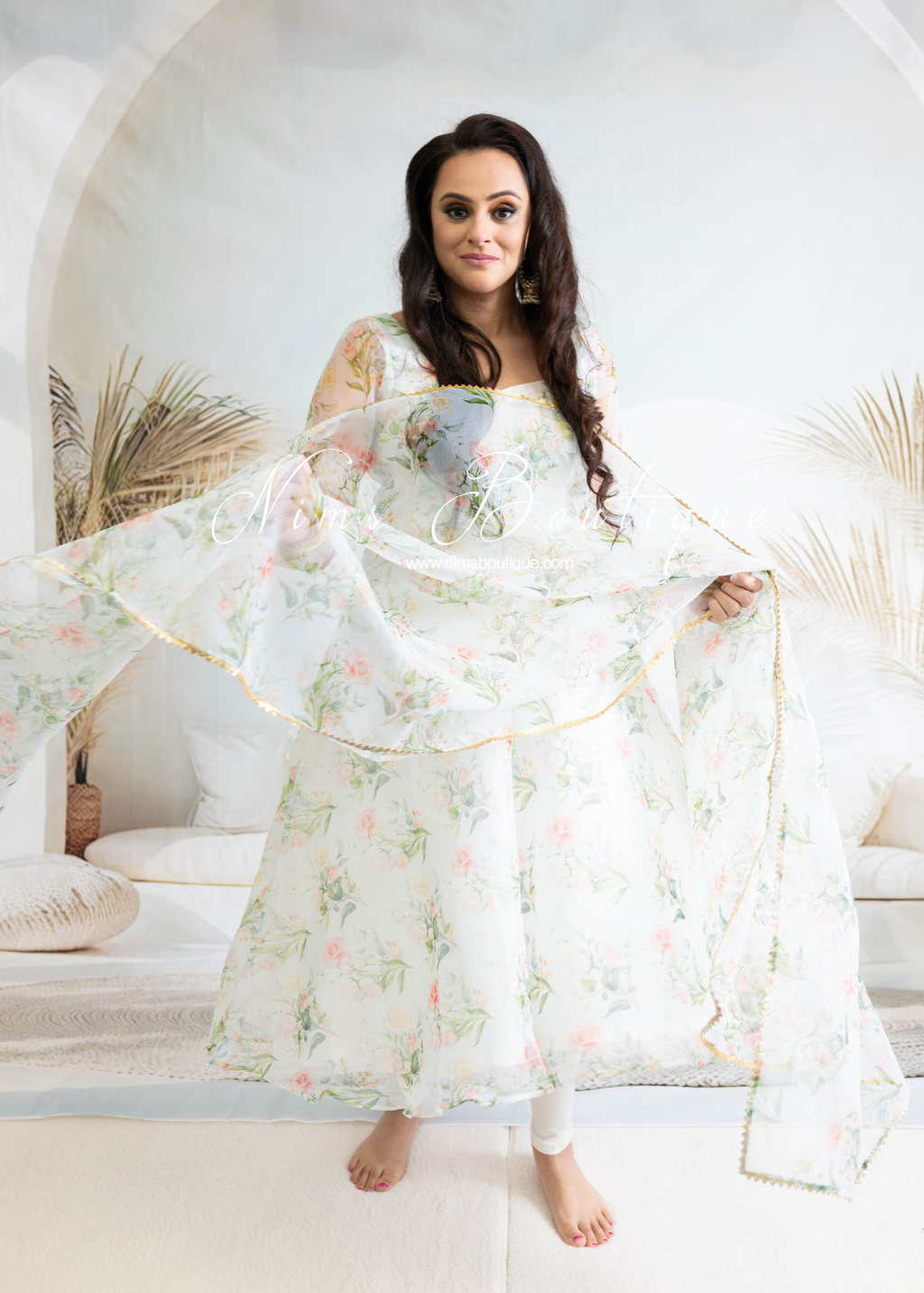 Kiera Ivory Floral Pajami Suit (sizes 4-22)