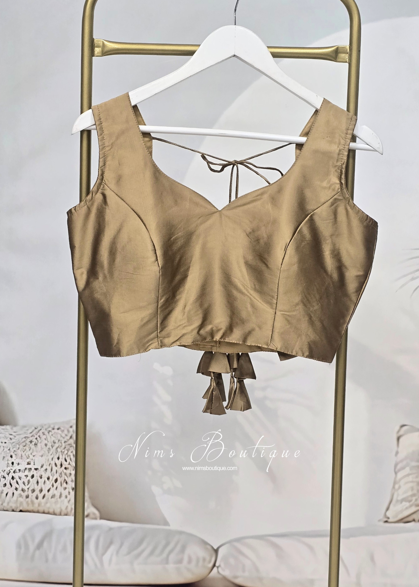 The NB Bronze Gold Sweetheart Blouse (12-14)
