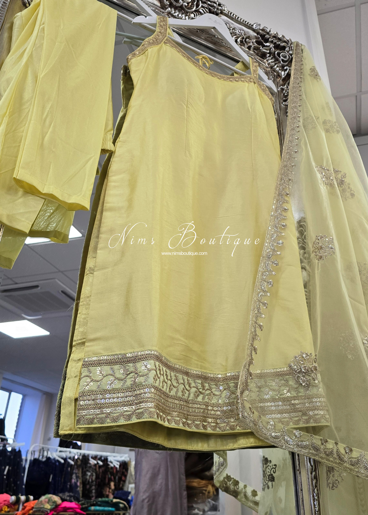 Lemon Yellow Pajami Suit (Size 14-16)