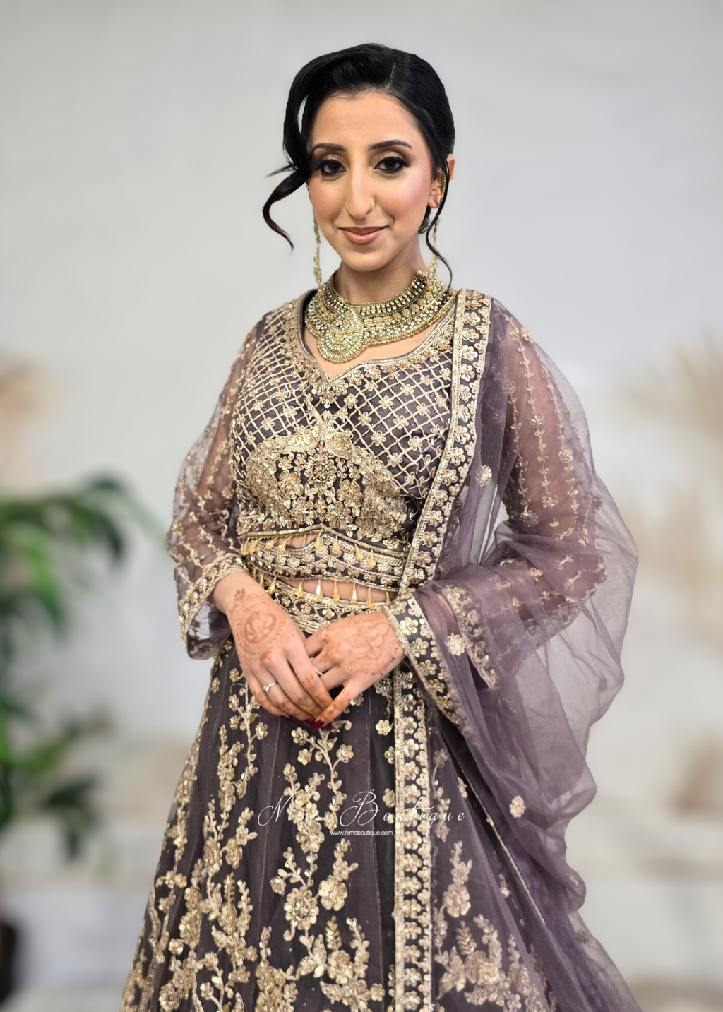 Luxury Dusky Lilac Lehenga (size 12)