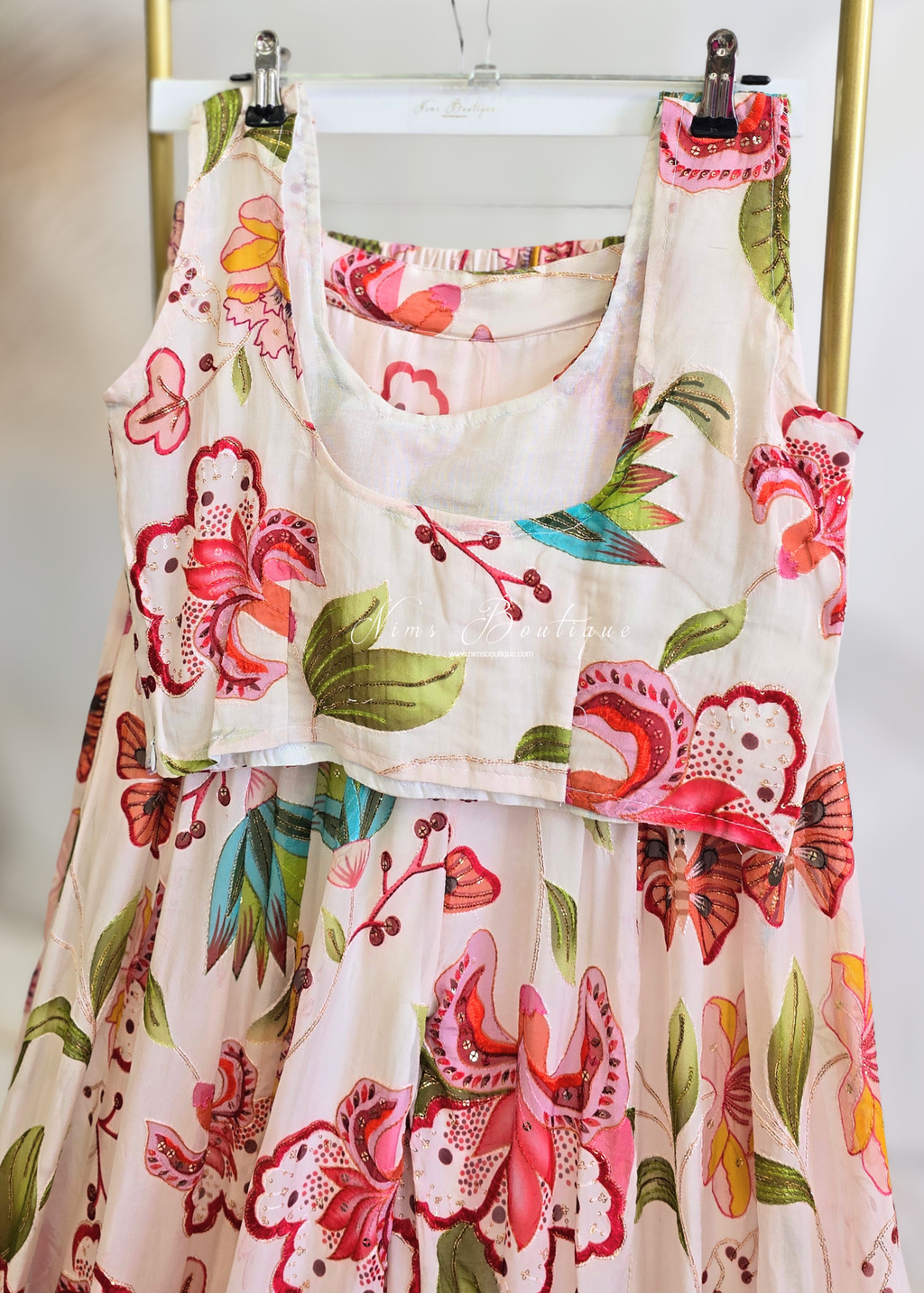 Evelina Cream Floral Blouse (sizes 4-16)