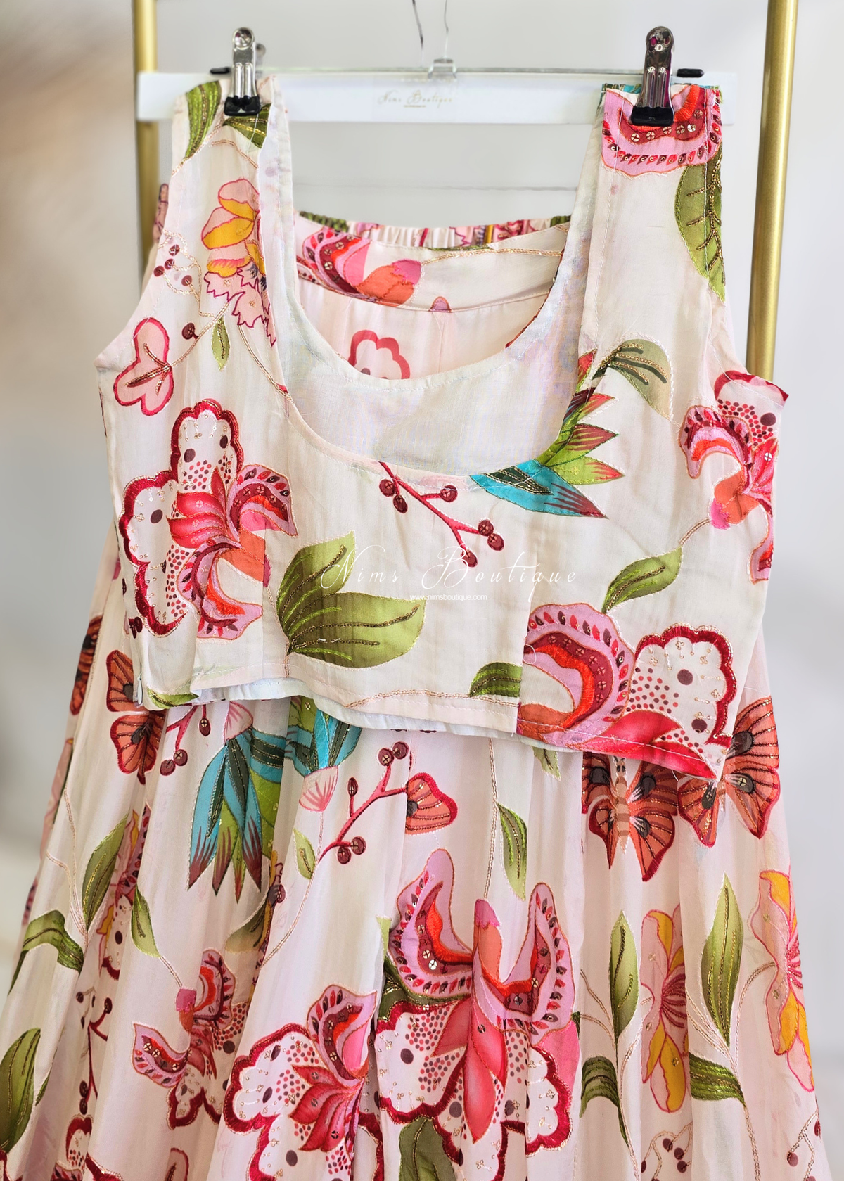 Evelina Cream Floral Blouse (sizes 4-16)