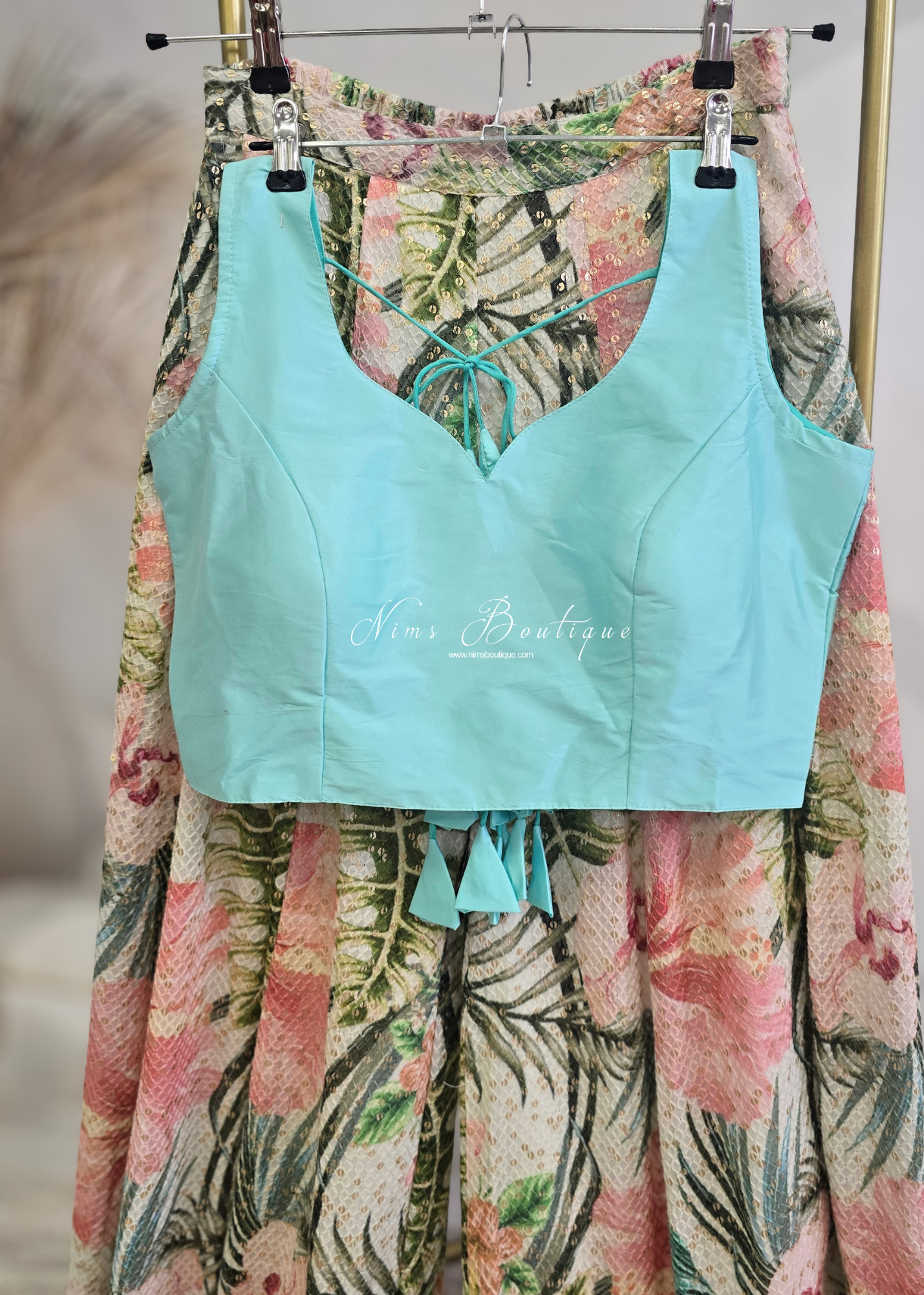 The NB Mint/Duck Egg Sweetheart Blouse (12-14)