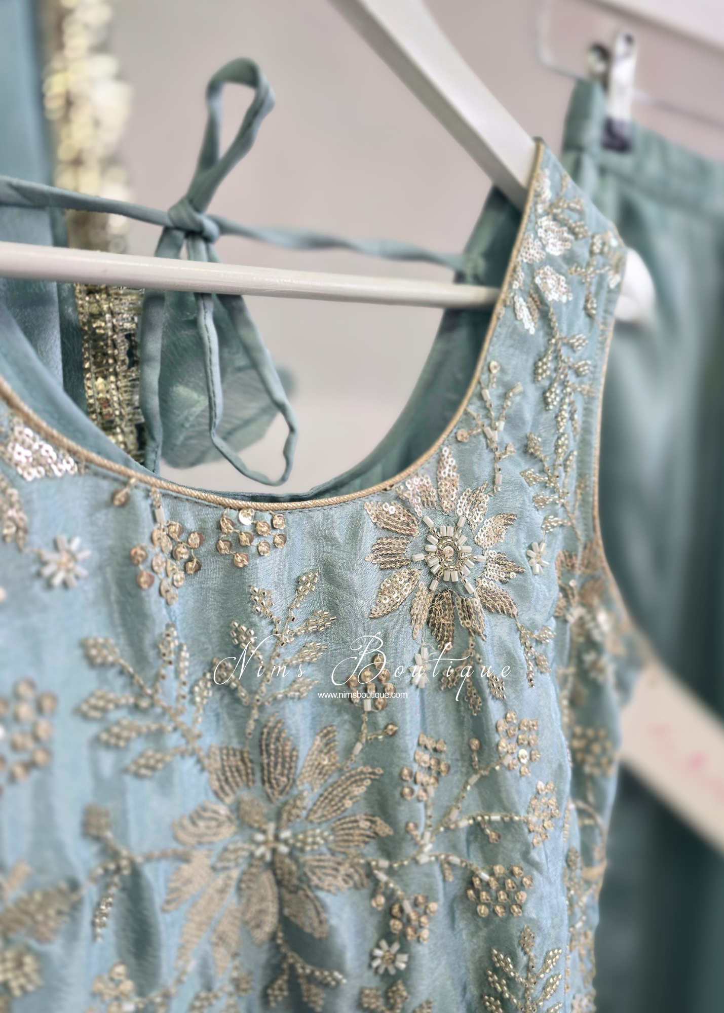 Pearl Embellished Sharara Suit (10-12)