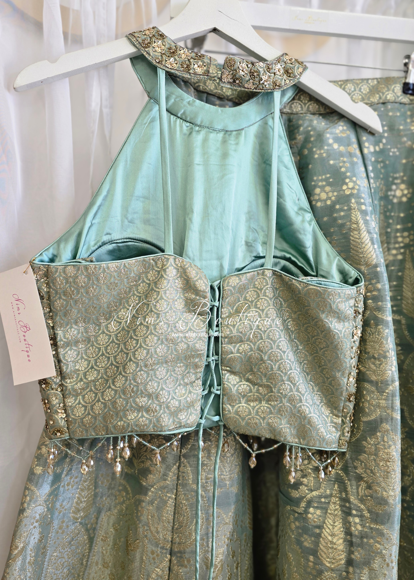 Luxury Corset Top and Trouser Suit (size 10-12)