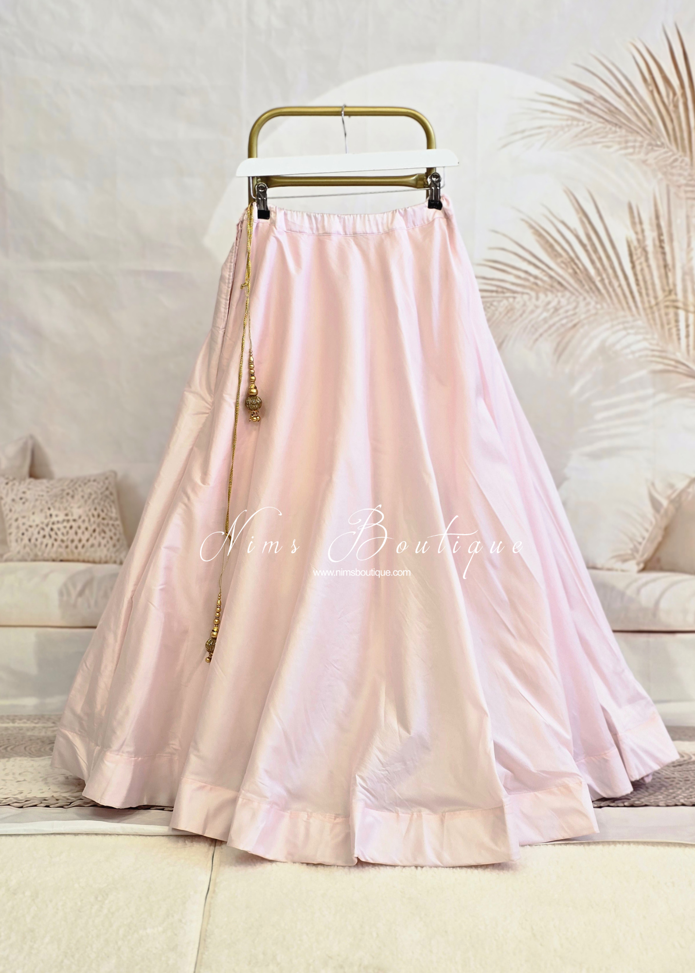 Readymade Light Blush Silk skirt/lehnga (sizes 4-20)
