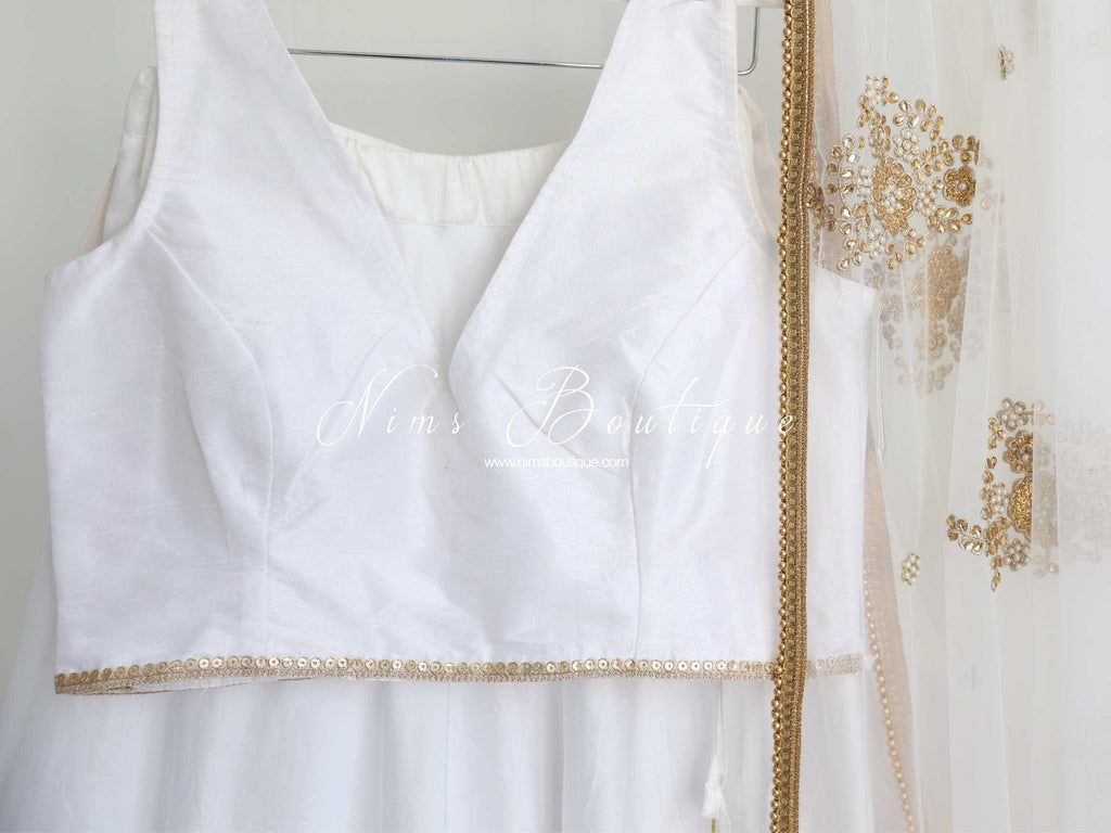 Nims Boutique Rupa White Luxury Silk V Neck Blouse size 4-16
