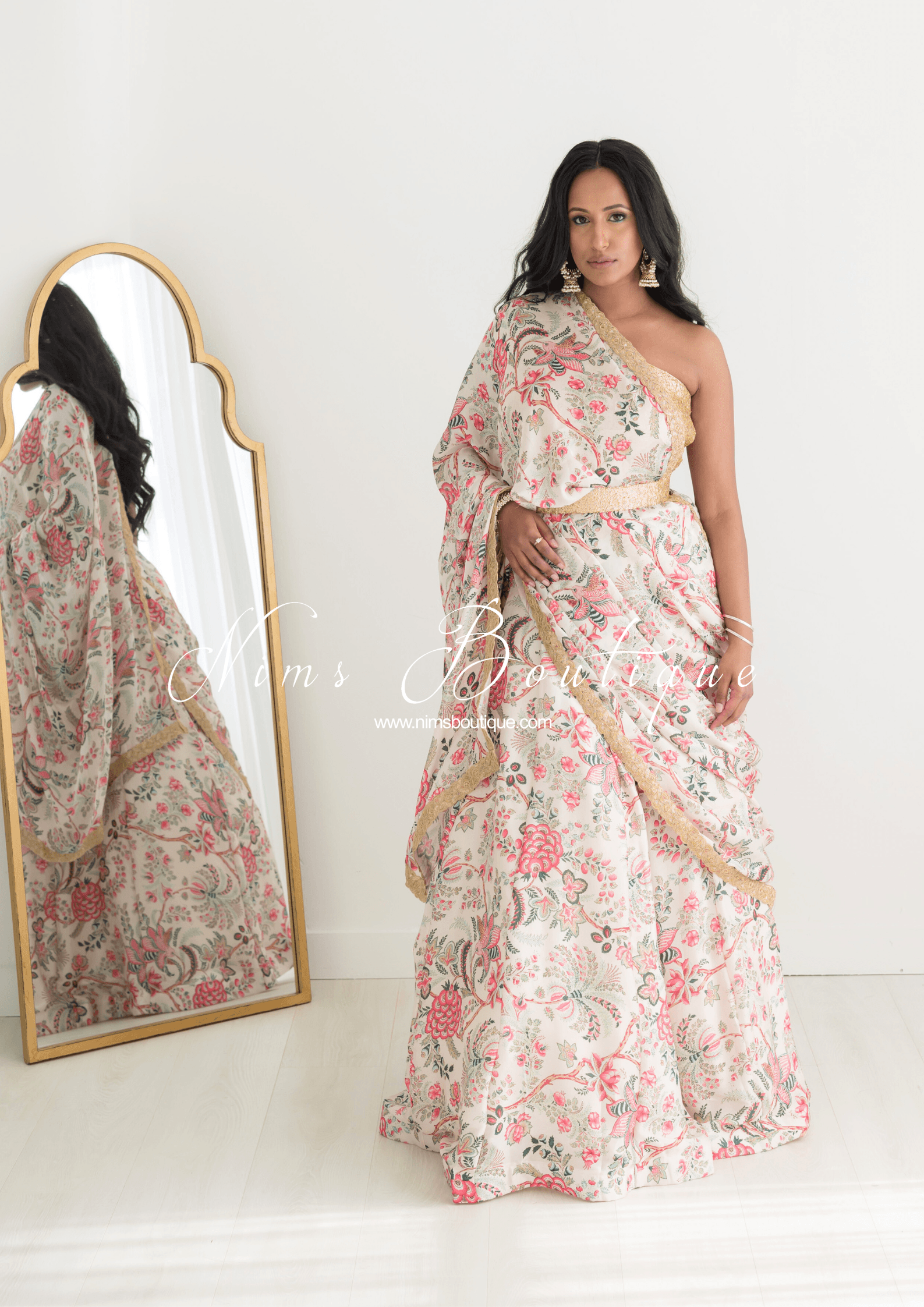 Nims Boutique Kitara Satin Print readymade skirt/lehnga sizes 6-22