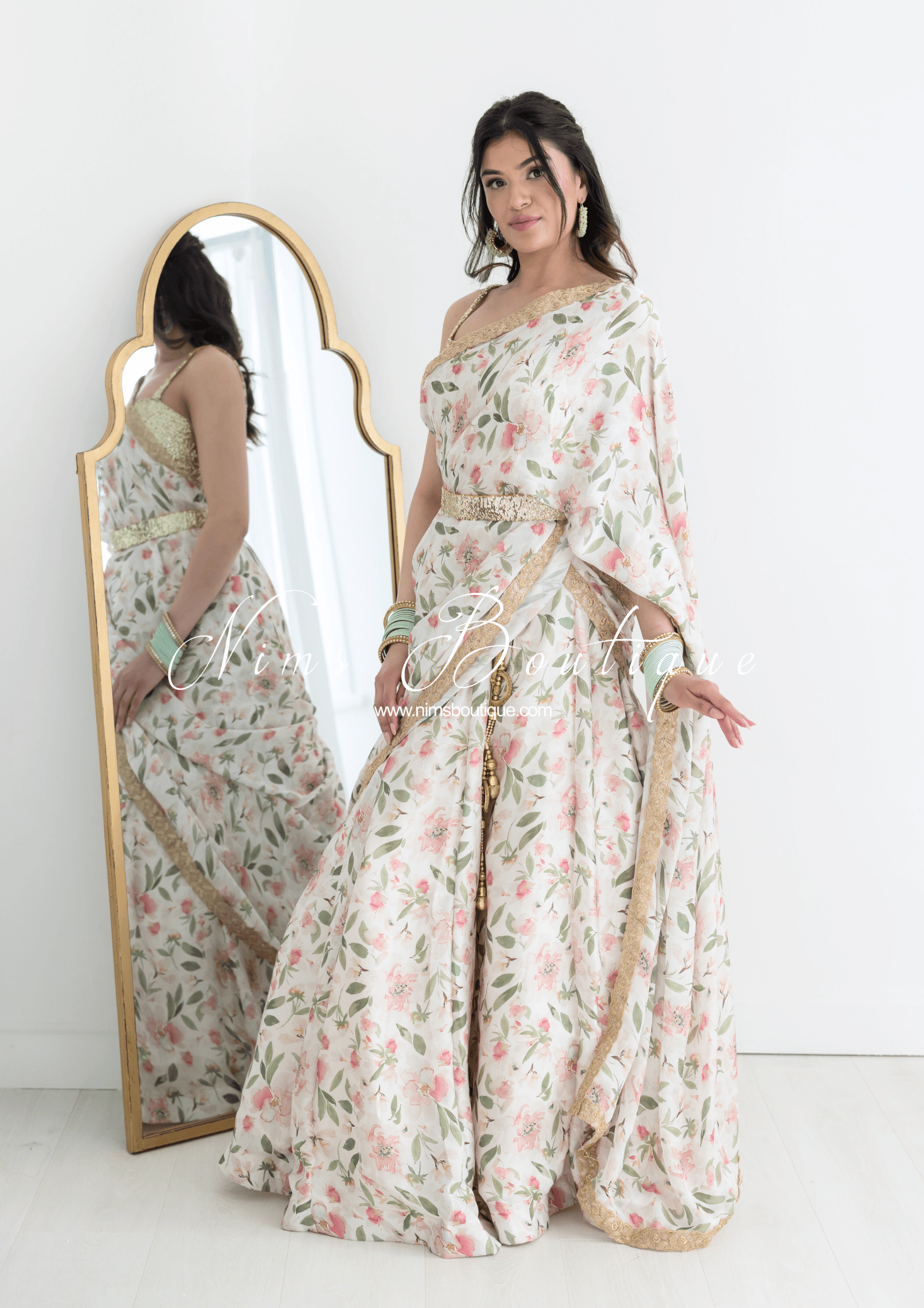 Nims Boutique Olivia Satin Print readymade skirt/lehnga sizes 6-22