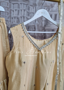 Gold Thread Embroidered Sharara Suit (18-20)