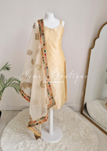 Indira light gold raw silk strap pajami suit (sizes 4-14)