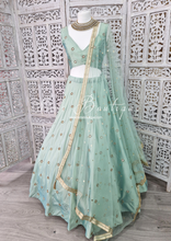 Rani Luxury Mint Mirror readymade skirt/lehnga (size 4-24)