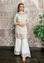 Luxury White Embroidered Sharara Suit (10-12)