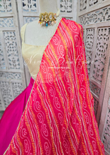 Bright Pinks Bandhani Dupatta/Chunni