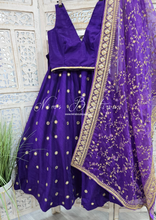 Rani Luxury Cadbury Purple Mirror readymade skirt/lehnga (size 4-26)