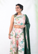 Nims Boutique Isabella Ivory & Green Floral readymade trousers