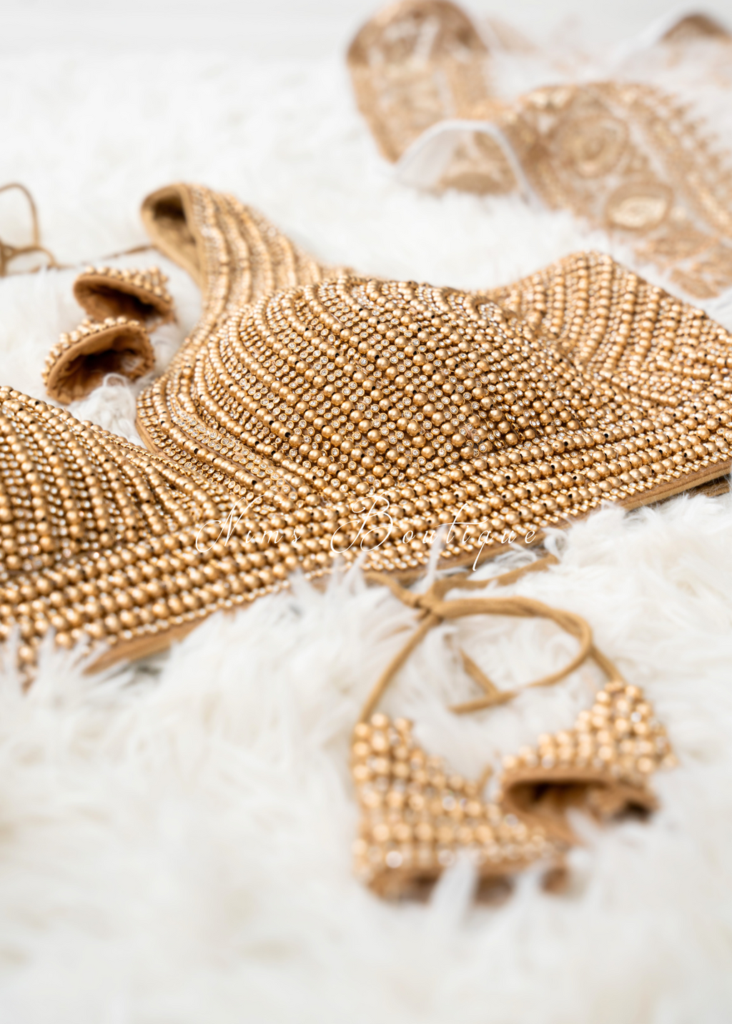 Isla NB Luxury Gold Bead Blouse (one size)
