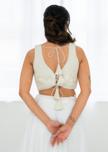 Isla NB Luxury White Bead Blouse (one size)