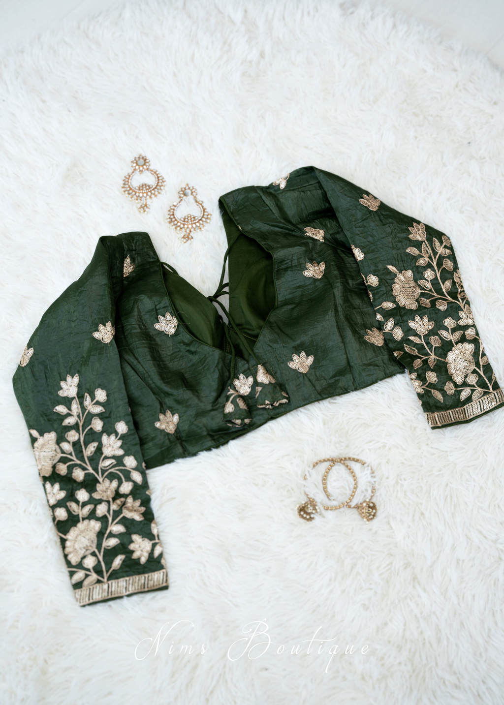 Freya NB Green Long Sleeve Blouse (one size)