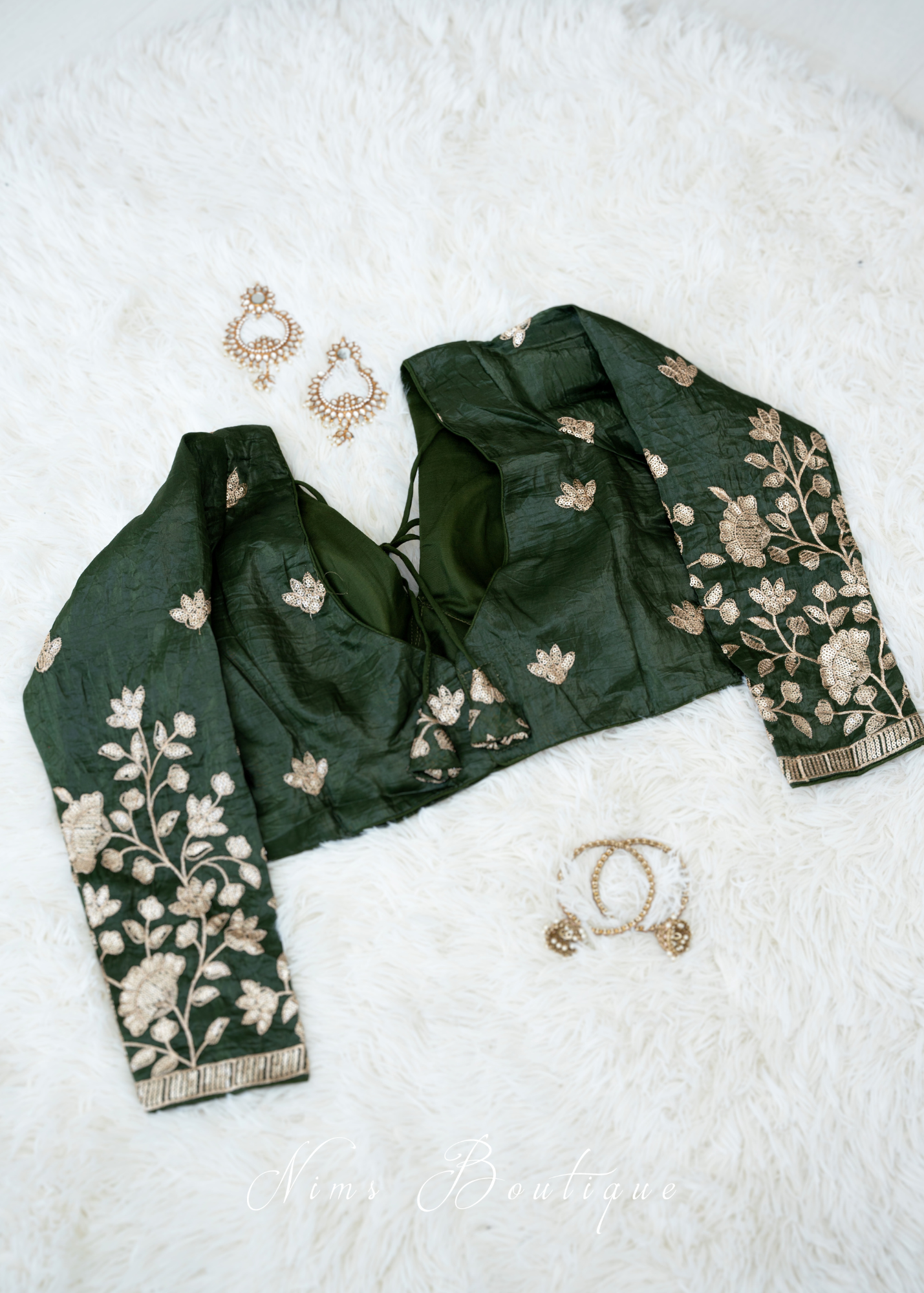 Freya NB Green Long Sleeve Blouse (one size)
