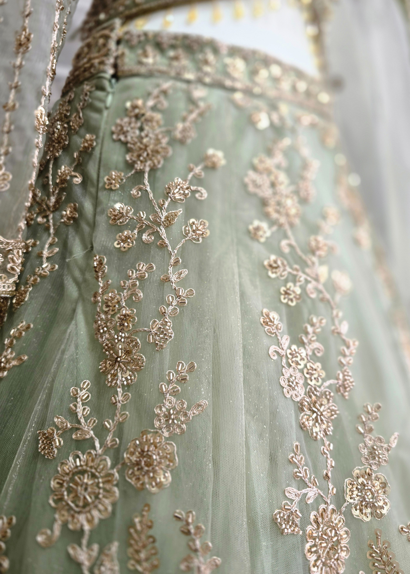 Luxury Mint Lehenga (size 12)