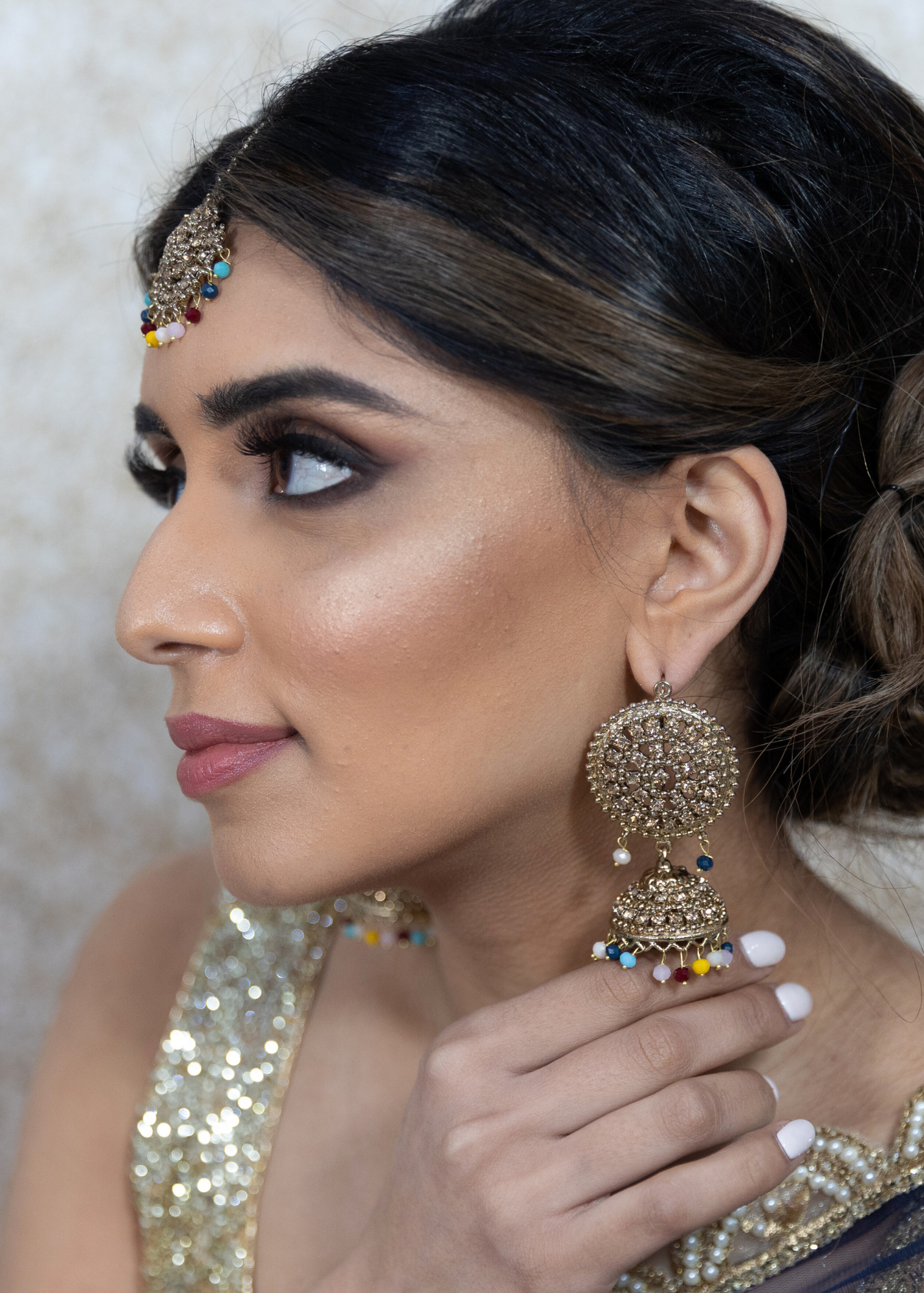 Royal Antique Multicolour Jhumka & Tikka Set