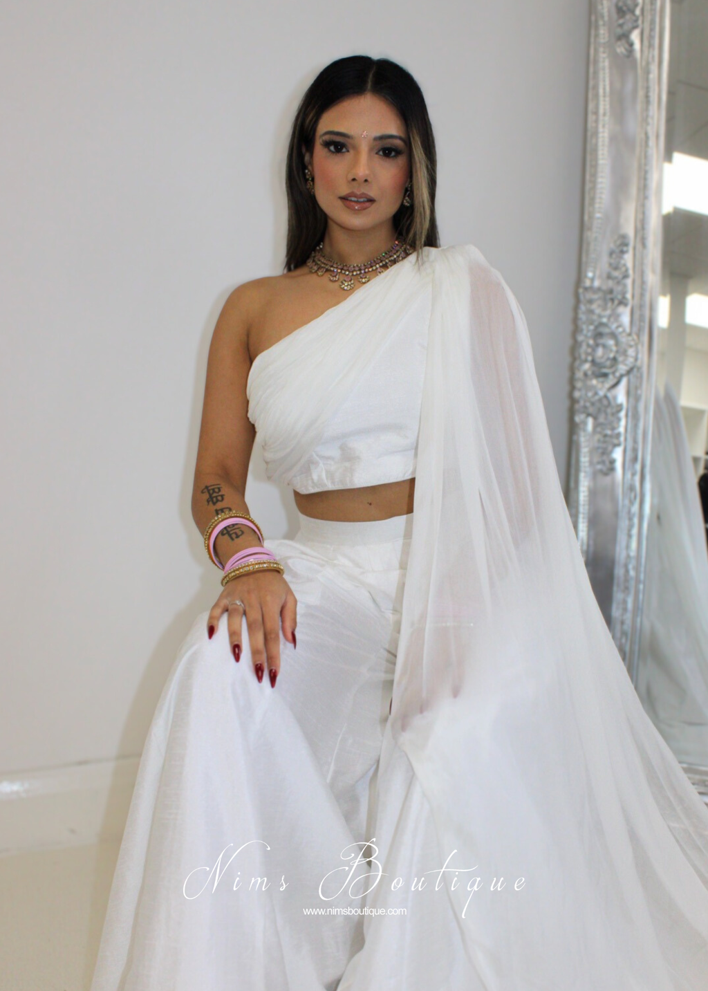 Ahana Pink Stone Jewellery Set