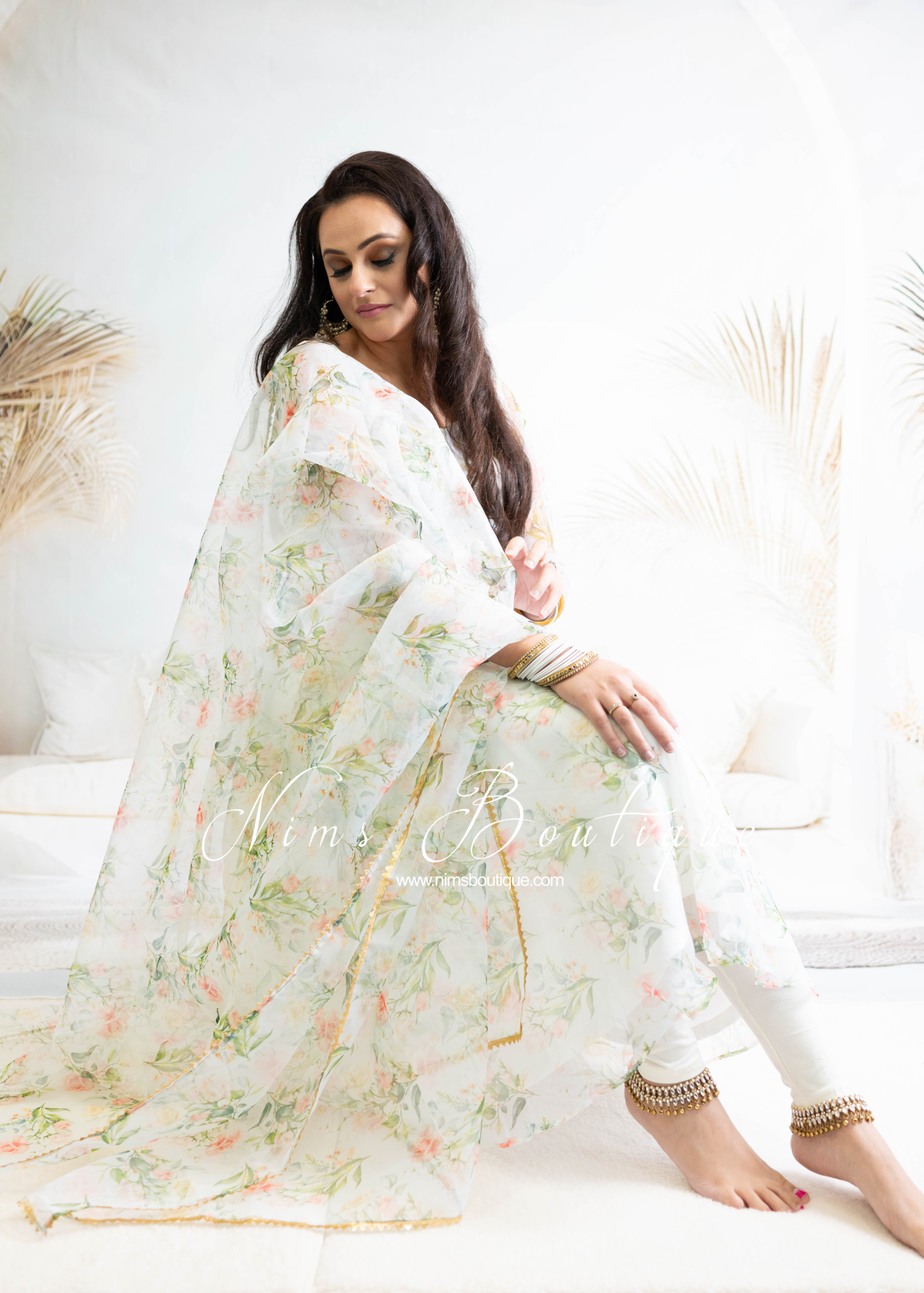 Kiera Ivory Floral Pajami Suit (sizes 4-22)