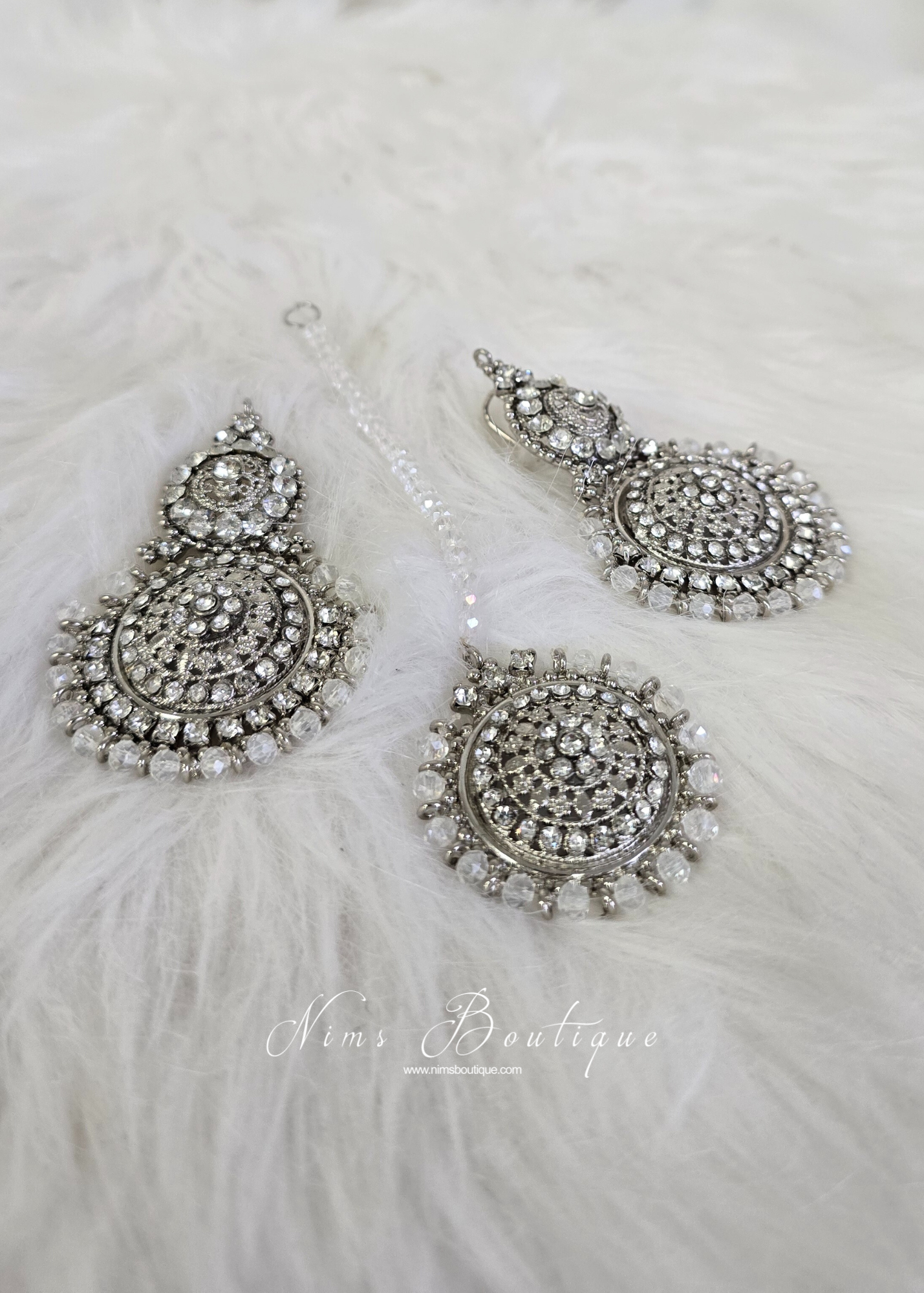 Royal Silver & Clear Tikka Set