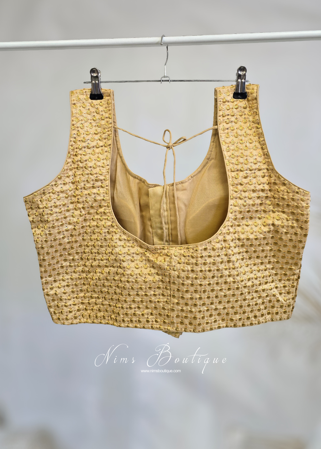 The NB Light Gold Seashell Embroidered Blouse (16-18)