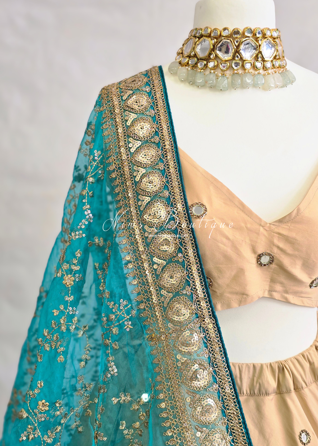Rani Luxury Gold Silk Mirror Blouse (size 4-16)