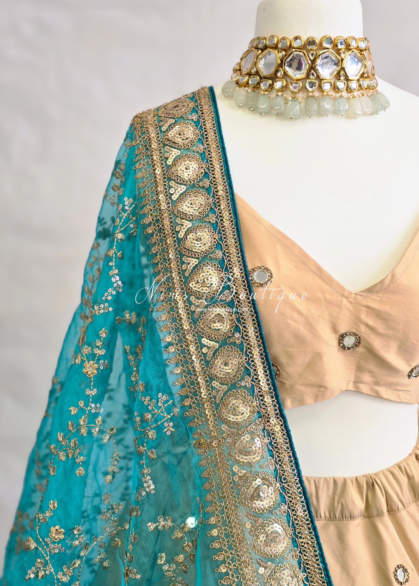 Rani Luxury Gold Silk Mirror Blouse (size 4-16)